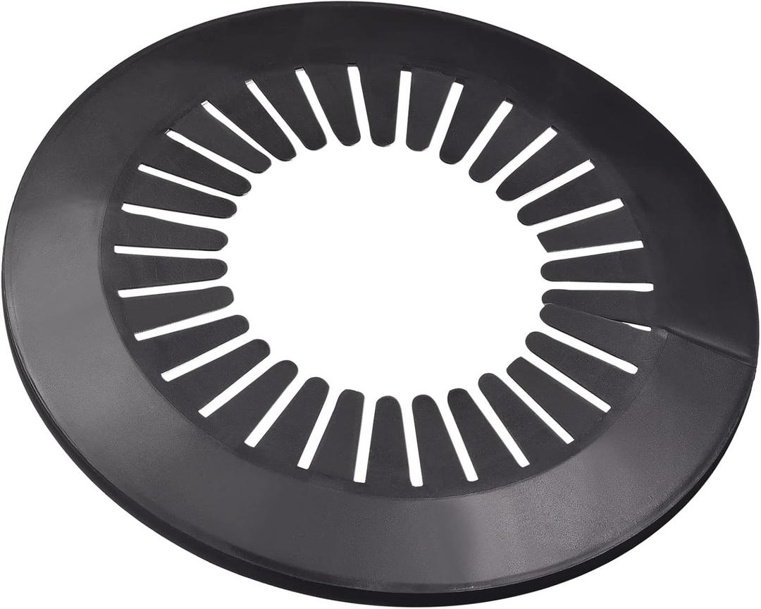 uxcell Pipe Cover Decoration, 90mm-110mm PP Plastic Escutcheon Water Pipe Drain Line Cover Black 4pcs (90-110mm)