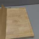 Wooden Butcher Block End Grain Cutting Board - 17x13x1.5in Reversible Multipurpose Chopping Board with Juice Groove, Cracker Holder & Inner Handles