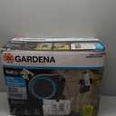 GARDENA Automatic Retractable Garden Hose Reel - 50 Feet - 360 Degree Swivel Outdoor Hose Reel with Metal Spike Base - Auto Retract - UV Resistant Housing - Easy Install No Tools Required - 18604