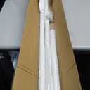 Tension Curtain Rod 43-120 Inches, Heavy Duty Tension Rod for Windows, No Drilling Adjustable Curtain Rod for Patio, Renter Friendly Pressure Curtain Rods for Room Divider, Outdoor, White