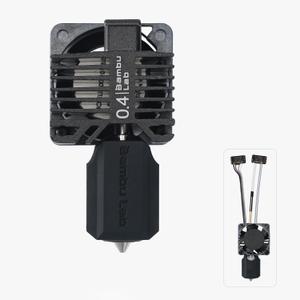 Bamboo LAB Hardened Steel Complete Hotend Kits Set with Fan for Bambu LAB P1, P1P, P1S 3D Printer 0.4MM