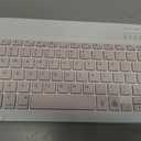 OMOTON Bluetooth Keyboard, Wireless Rechargeable Keyboard for iPad, iPad Pro, iPad mini, iPad Air with Illuminated LED (White Pink)