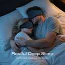 3D Sleep Mask with Bluetooth Headphones, Sleeping Headphones for Side Sleepers, Wireless Music Eye Mask with Ultra-Thin Stereo Speakers for Men, Women, Tech Gifts, Deep Blue