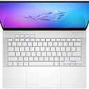 ASUS ROG Zephyrus G14 Latest (2025) 14" 3K OLED 120Hz Gaming Laptop Copilot+ PC AMD Ryzen AI 9 HX 370 NVIDIA RTX 5070 Ti 12GB 32GB LPDDR5X RAM 1TB SSD RGB KB Windows 11 Platinum White