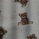 Premium Soft Cotton 52x28 Inches Muslin Crib Sheets Fitted Crib Mattress Sheet for Baby Girls & Boys, Soft Boho Neutral Toddler Bedding Bed Sheets Fits Well Standard Size Crib Mattress 28x52 Inches (E - Teddy Bear)