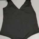 REORIA Butsmooth Womens Trendy Sexy Plunge Deep V Neck Sleeveless V Backless Going Out Tank Bodysuits Tops (Large, Black)