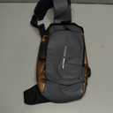 Peicees Mens Crossbody Bag Man Bags Mens Purse Anti-theft Leather Sling Bag Shoulder Bag Chest Bag for Daily Use, Grey Gold
