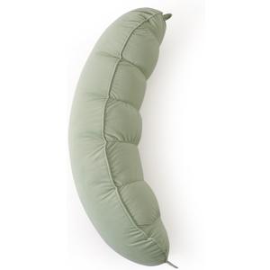 Peallow(Pat. Pend)  Long Round Body Pillow for Adults, Bolster Pillow for Sleeping, Soft and Supportive Pillow for Sleeping & Lumbar Support (Celadon Green, 29.5")