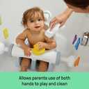 Ingenuity My Bath Seat for Sit-Up Baby Bathing, Sure & Secure Suction Cups, ASTM Safety Tested & Approved, Backrest for Assisted Sitting, Easy Setup & Storage, Aqua