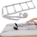 Munzong Bed Ladder Assist 160 Inch, Grey Pull Up& Sit Up Assist Device, Assistive Bedside Straps w/ 5 Handle, Portable Rope Beds Ladder Helper for Elderly Senior Injury Handicap Patient Pregnant(4 m)