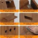 Cat Litter Box Enclosure,Enclosed Litter Boxes Cabinet,Top Entry Litter Box Enclosure,Tall Hiden Litter Furniture,Wood Cat Toilet with Filter and Stairs for Indoor Cats,Dog Proof (Brown) 21.65"L x 16.1"W x 28.7"H