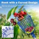 Fruit Picker Upgraded Round Claws Can Reduce Fruit Damage Lengths from 5 to 13 Feet Fruit Picker Pole with Basket Adjustable Suitable for Cherry Lemon Pear Mango Trees and More (95inch)