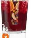 Lifewit 3 Gallon Drink Dispenser for Parties, Large Plastic Beverage Container for Juice/Tea/Soda with Stand & Ice Core, Clear Lemonade Dispenser with Spigot, BPA Free Water Pitcher for Hosting