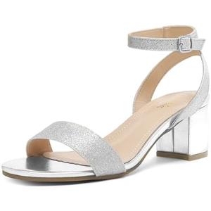 DREAM PAIRS Women's Open Toe Ankle Strap Low Block Chunky Heels Sandals Party Dress Pumps Shoes 7,5 DREAM PAIRS Women's Open Toe Ankle Strap Low Block Chunky Heels Sandals Party Dress Pumps Shoes 7,5