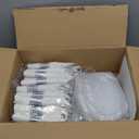 Goodluck 350 Piece Silver Plastic Dinnerware Set for 50 Guests, Fancy Disposable Plates for Party, Include: 50 Dinner Plates, 50 Dessert Plates, 50 Pre Rolled Napkins with Silver Silverware, 50 Cups