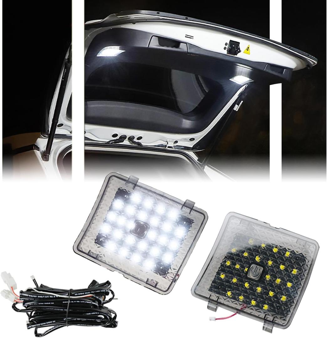 2 Pcs LED Trunk Overhead Lights for Toyo-ta RAV4 2022 2023 2024, Rav4 accessories Rear Hatch Door Lid Trunk Cargo Lamp Trunk Ceiling Lighting