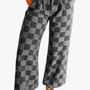 Womens Plaid Print Baggy Wide Leg Jeans High Waisted Straight Leg Denim Pants Chessboard Pattern Jeans Size 4
