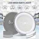 XYCN 6 Pack 400W UFO Led High Bay Light,120VAC,5000K Daylight Commercial Bay Lighting,IP66 Waterproof,61050LM,1750W MH/HPS with Plug Area Lighting for Warehouse/Shop/Workshop/Barn/Gym/Factory