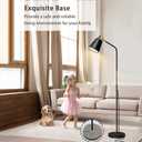 LALISU Floor Lamp, Industrial Floor Lamps for Living Rooms Rustic Farmhouse Reading Standing Floor Lamp Adjustable Metal Heads Indoor Task Lighting for Living Room Bedroom Office Home Dcor (Black)