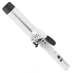 VODANA Professional GlamWave Ceramic Curling Iron, Long-Lasting Natural Curls, Instant Heat, Hair Curler, Curling Wand (1.6 inch, White)
