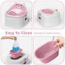 3-in-1 Potty Training Toilet, Portable Potty, Potty Training Seat and Toddler Step Stool, Easy Setup and Clean, Anti-Slip Toddler Potty Trainer for Boy Girl,Pink