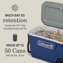 Coleman Classic Series Insulated Portable Rolling Cooler with Wheels, Leak-Resistant Outdoor Hard Cooler Keeps Ice up to 5 Days, 62-Quart, 62qt