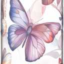 susiyo Translucent Butterflies and Flowers Acrylic Vase, Tall Plastic Vase Cylinder Vase Clear Acrylic Flower Vase for Centerpieces