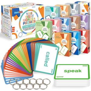 1012 Sight Words/Phonics Flash Cards, Dolch & Fry High Frequency Site Words, Learn to Read CVC Blends,Short/Long Vowel Sounds, Flash Cards Games for PreK Kindergarten 1 2 3 4 5 6 Grade,Kids 4-13 Years