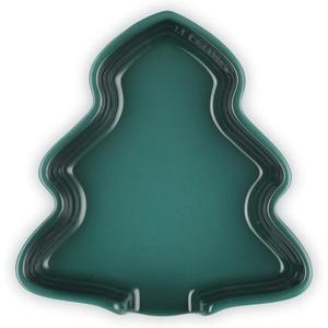 Christmas Tree Dish Green Ceramic Tree Shape Appetizer Tray for Kitchen Counter Xmas Holiday Party