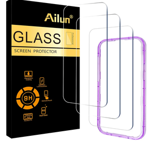 Ailun 3 Pack Screen Protector for iPhone 17 Pro Max [6.9 inch] with Installation Frame, Tempered Glass, Sensor Protection, Dynamic Island Compatible, Case Friendly