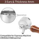 51mm Stainless Steel Portafilter for CASABREWS CM5418, 3 Ears Portafilter with Portafilter Basket Removal Tool Compatible for CASABREWS 3700Essential, 5418Pro and 5418Basic, Wooden Hadle