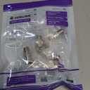 VCE Coaxial Cable Quick Connector, Quick Push On Male to F-Type Female Coax Extender Nickel Plated Adapter for RG6 Coaxial Cable, RV, Satellite Dish, TV, 5 Pack