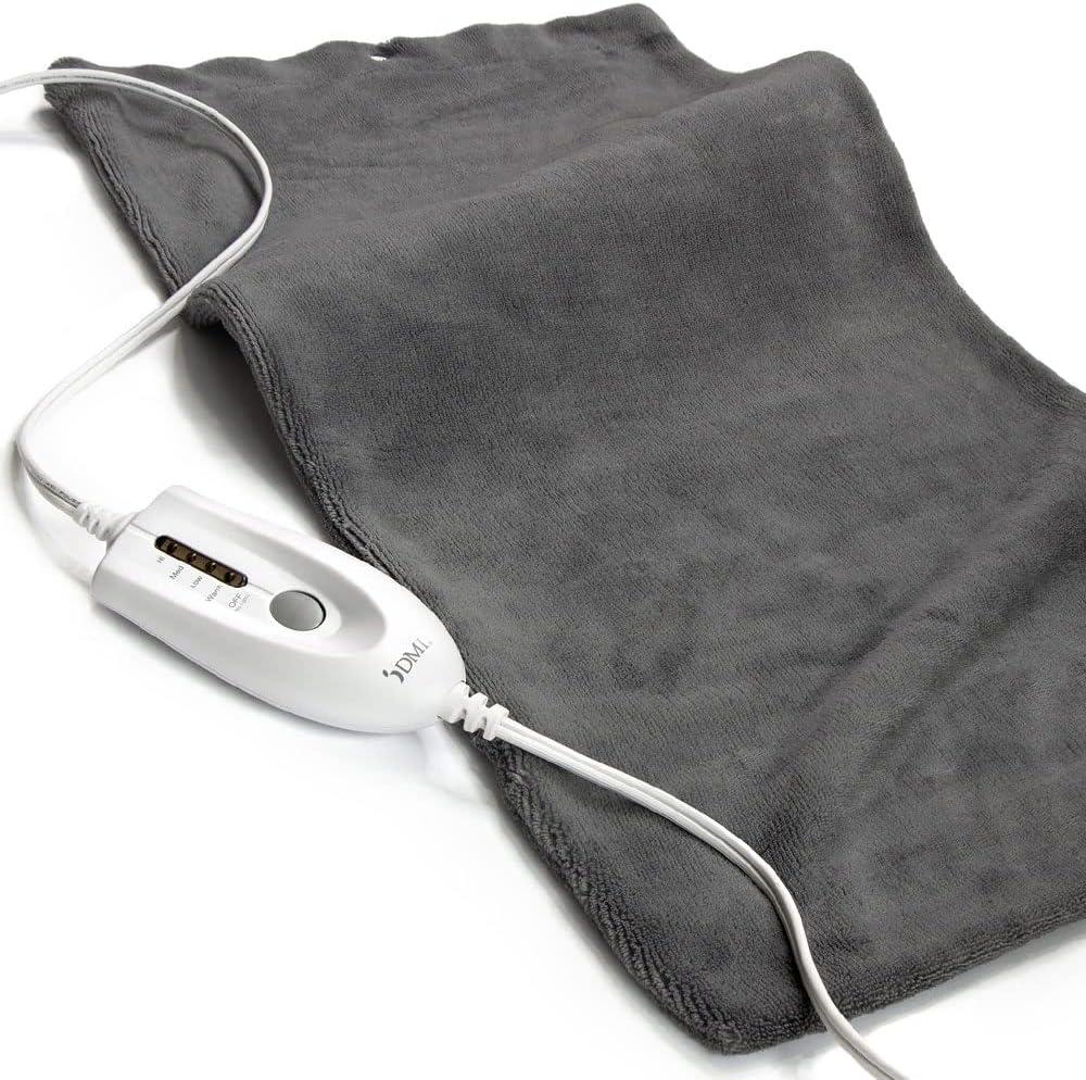 Mabis DMI Dry and Moist Heat Electric Heating Pad for Back Pain Relief, FSA and HSA Eligible, Muscle Aches, Arthritis and Sore Joints with 9ft Cord, FSA HSA Eligible, Large 24.5 x 11"