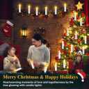 Hohean 20 Pcs C7 LED Bulbs Clip on Candles for Christmas Trees, Pcs Large Flameless Candle Lights, Warm White C7 LED Taper Candle String Lights for Holiday Wedding Party Decoration