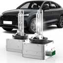 Fit for Audi A4 S4 A3 A5 S5 A6 A7 A8 Q5 Q7 Allroad Quattro D3S HID Xenon Headlight Bulbs, 350% Brightness, Low Beam Light Bulb, 6000K Cool Bright White, Plug-N-Play, Pack of 2