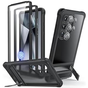 ESR for Samsung Galaxy S24 Ultra Armor Series Case, Full Body Protection Front Cover with Screen Protector and Extra Protective Front Frame, 3 Kickstand Modes, Military-Grade Protection, Black