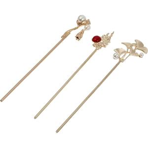 Vintage Alloy Hairpin Ancient Hair Pin Japanese Hair Sticks Pearl Hair Sticks