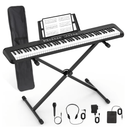 88 Key Piano Keyboard Beginner Electric Digital Piano with Semi Weighted Keys,Sustain Pedal, Power Supply, Stand, Carrying Case,HeadphonesA1