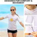 Kanu Surf Girls Karlie Rash Guard UPF 50+ Sun Protection Short Sleeve Swim Shirt (10, Annie White)