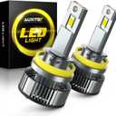 AUXITO H11 H9 H8 LED Bulbs Fog Light Bulbs, 900% Brightness 6500K Cool White, CSP LED Chips Fog Lamps Replacement, Play and Plug, Pack of 2