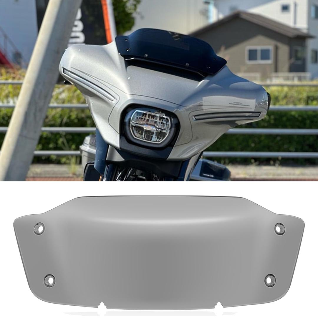for CVO Road Glide FltRXES 2023 2024 2025 Motorcycle Accessories 5" Wave Windshield Windproof Sliced Wave Black Touring Windscreen Fairing CVO Street Glide FLHXSE Windscreen（black）