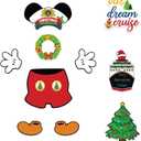 10 Pcs Christmas Cruise Door Magnets, Christmas Captain Mouse Cruise Door Decorations, Reusable Refrigerator Magnets for Cruise Ship Door Decorations