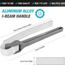 DURATECH Strap Wrench 12" Handle, Adjustable Nylon Strap Pipe Wrenches, Oil Filter Strap Opener Wrench (Grey)