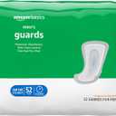 Amazon Basics Men's Incontinence Guards, Maximum Absorbency, 52 Count, (1 Pack of 52)