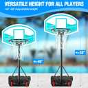 SPOYNAL Pool Basketball Hoop 7-Height Adjustable Swimming Pool Basketball with LED Light, 2 Balls & Pump, Portable Water Basketball Goals System