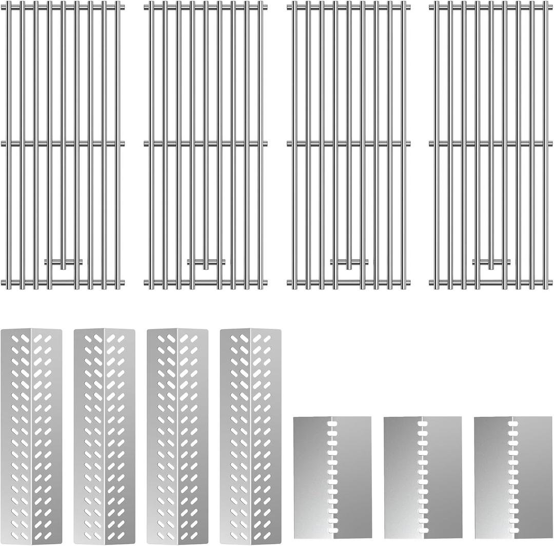 Bull Grill Replacement Parts for Bull 16517 BBQ Angus, Brahma, Lonstar Select, Outlaw Steer Premium, Lonestar Select, 7 Burner Premium, 65073 L60000 L75000 L90000, Grill Grate, Flame Tamer,Heat Shield