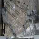 Meowant Stainless Steel Cat Litter Box with Lid, Extra Large Metal Litter Box with DIY Oxford Fabric Cover, Anti-Leakage & Non-Sticky, Odor Control, Easy Cleaning, Includes Litter Mat & Metal Scoop (Grey)