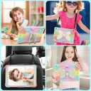 HOGENL for iPad 9th 8th 7th Generation Case for Kids Girl with Pencil Holder, for iPad 10.2 Case with Butterfly Stand Shoulder Strap Shockproof Protective Cover, Multicolor (Colorful)