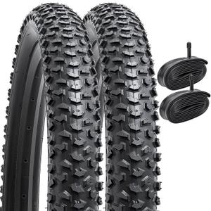 YUNSCM Pack of 2 16" Bike Tires 16 x 2.125/57-305 and 16" Heavy Duty Bike Tubes Schrader Valve Compatible with Kid Bike 16x2.0 16x2.125 16x2.15 Bicycle Tires and Tubes
