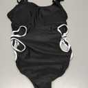 OYOANGLE Women's Maternity One Piece Swimsuits Cut Out Spaghetti Strap Pregnancy Bathing Suits Swimwear. Size XL